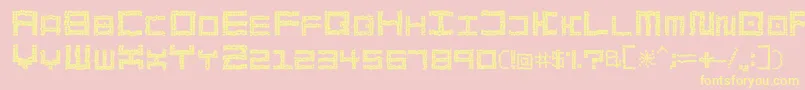 BathTilesCrumble Font – Yellow Fonts on Pink Background