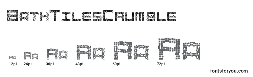 BathTilesCrumble Font Sizes