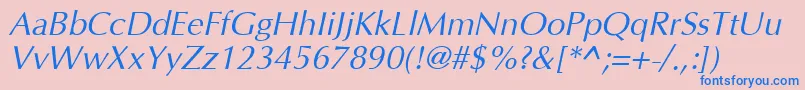 AgopushighresolutionOblique Font – Blue Fonts on Pink Background