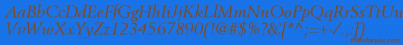 CortexSsiItalic Font – Brown Fonts on Blue Background