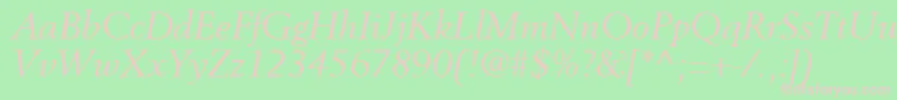 CortexSsiItalic Font – Pink Fonts on Green Background