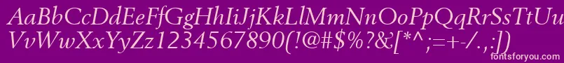 CortexSsiItalic Font – Pink Fonts on Purple Background