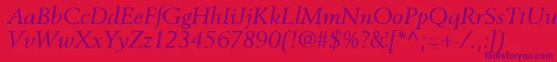 fuente CortexSsiItalic – Fuentes Moradas Sobre Fondo Rojo