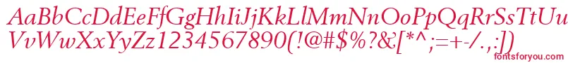 フォントCortexSsiItalic – 赤い文字