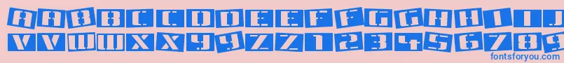 TinsnipsRegular Font – Blue Fonts on Pink Background