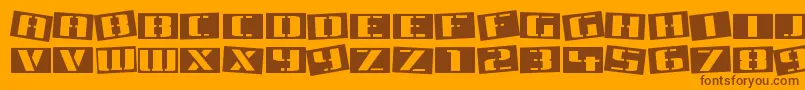 TinsnipsRegular Font – Brown Fonts on Orange Background