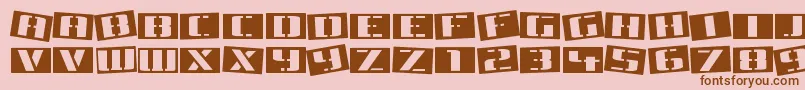 TinsnipsRegular Font – Brown Fonts on Pink Background