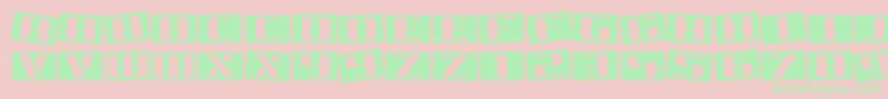 Шрифт TinsnipsRegular – зелёные шрифты на розовом фоне