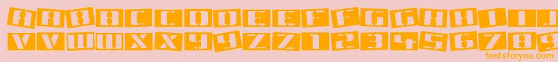TinsnipsRegular Font – Orange Fonts on Pink Background
