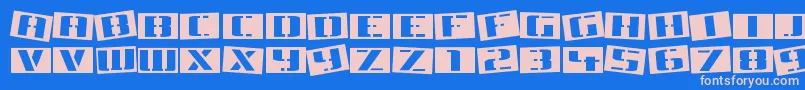 TinsnipsRegular Font – Pink Fonts on Blue Background