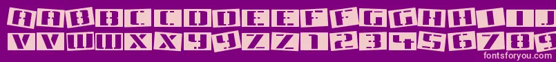 TinsnipsRegular Font – Pink Fonts on Purple Background