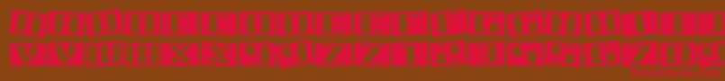 TinsnipsRegular Font – Red Fonts on Brown Background