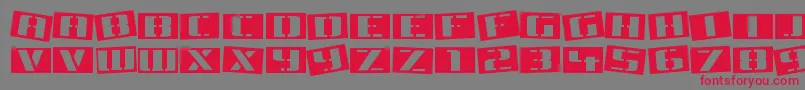TinsnipsRegular Font – Red Fonts on Gray Background