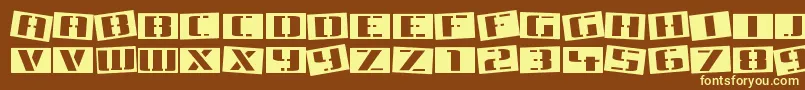 TinsnipsRegular Font – Yellow Fonts on Brown Background