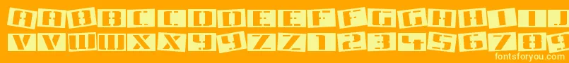 TinsnipsRegular Font – Yellow Fonts on Orange Background
