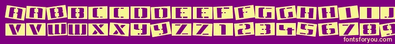 TinsnipsRegular Font – Yellow Fonts on Purple Background