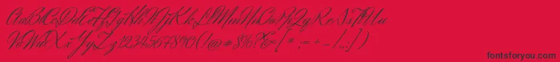 HerrVonMuellerhoff Font – Black Fonts on Red Background