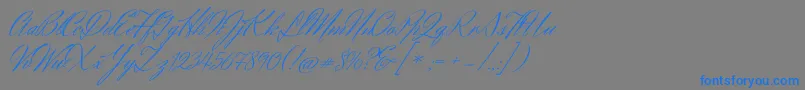 HerrVonMuellerhoff Font – Blue Fonts on Gray Background