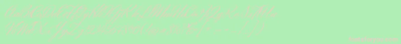 HerrVonMuellerhoff Font – Pink Fonts on Green Background