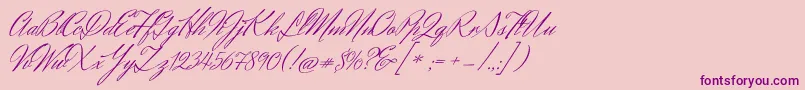 HerrVonMuellerhoff Font – Purple Fonts on Pink Background
