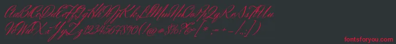 HerrVonMuellerhoff-Schriftart – Rote Schriften auf schwarzem Hintergrund