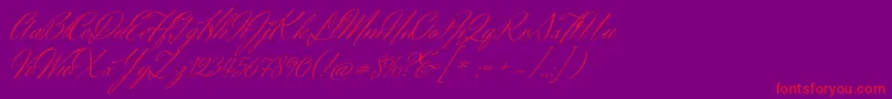 HerrVonMuellerhoff Font – Red Fonts on Purple Background