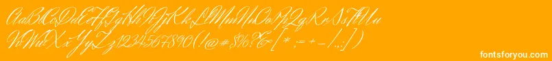 HerrVonMuellerhoff Font – White Fonts on Orange Background