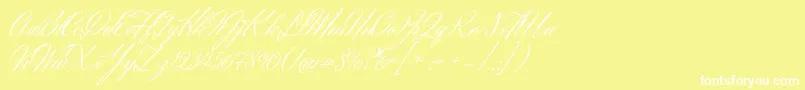 HerrVonMuellerhoff Font – White Fonts on Yellow Background