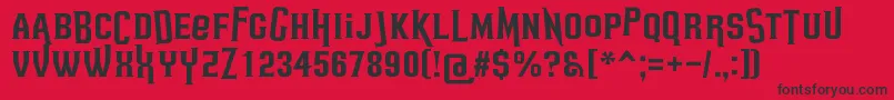 HeadsomeModif Font – Black Fonts on Red Background