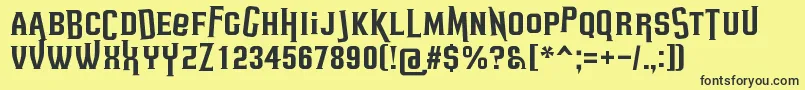HeadsomeModif Font – Black Fonts on Yellow Background