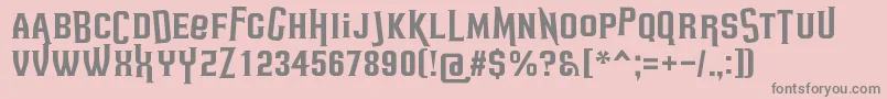 HeadsomeModif Font – Gray Fonts on Pink Background