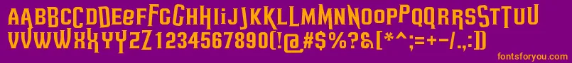 HeadsomeModif Font – Orange Fonts on Purple Background