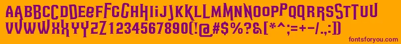 HeadsomeModif Font – Purple Fonts on Orange Background