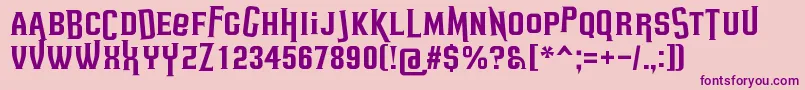 HeadsomeModif Font – Purple Fonts on Pink Background