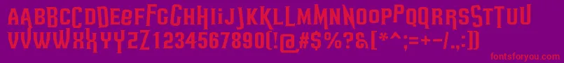 HeadsomeModif Font – Red Fonts on Purple Background