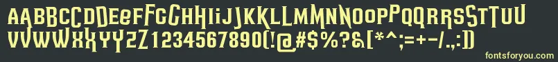 HeadsomeModif Font – Yellow Fonts on Black Background