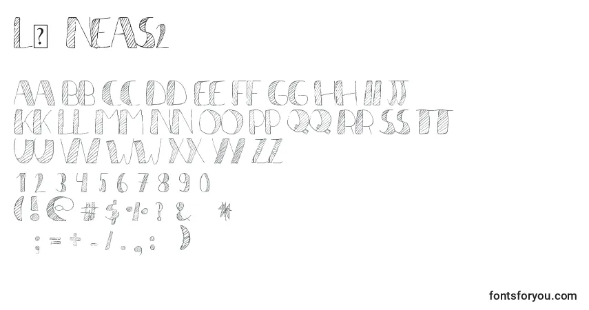 LР±neas2フォント–アルファベット、数字、特殊文字
