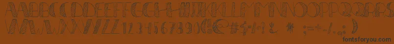 Czcionka LР±neas2 – czarne czcionki na brązowym tle