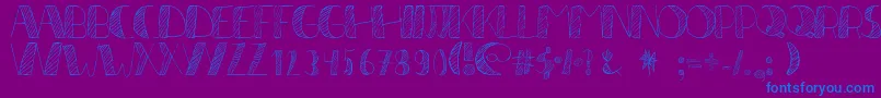 Weitere Informationen zur LР±neas2-Schriftart LР±neas2-Schriftart – Blaue Schriften auf violettem Hintergrund