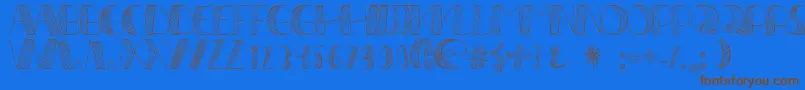 Czcionka LР±neas2 – brązowe czcionki na niebieskim tle