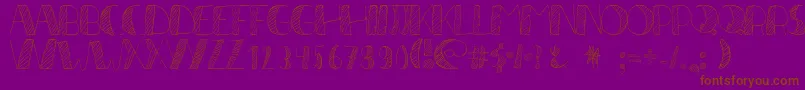 Czcionka LР±neas2 – brązowe czcionki na fioletowym tle
