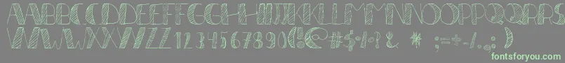 LР±neas2 Font – Green Fonts on Gray Background