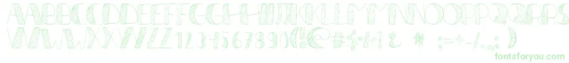 LР±neas2 Font – Green Fonts on White Background