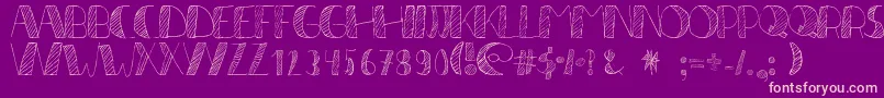 LР±neas2 Font – Pink Fonts on Purple Background