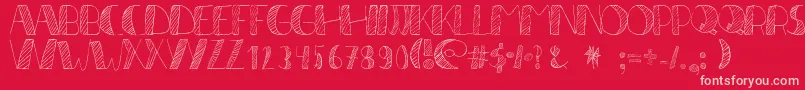 LР±neas2 Font – Pink Fonts on Red Background