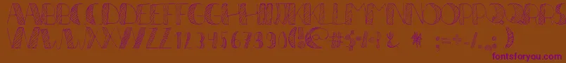 LР±neas2 Font – Purple Fonts on Brown Background