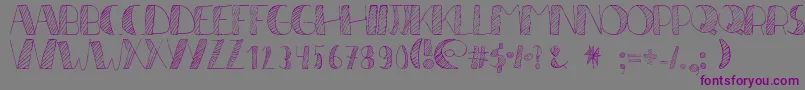 LР±neas2 Font – Purple Fonts on Gray Background