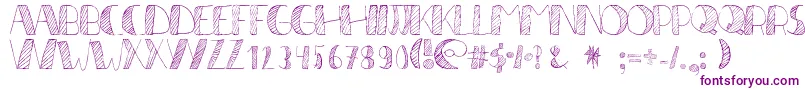 Weitere Informationen zur LР±neas2-Schriftart LР±neas2-Schriftart – Violette Schriften auf weißem Hintergrund
