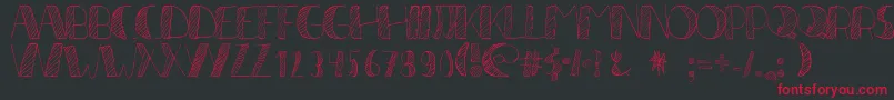 LР±neas2 Font – Red Fonts on Black Background
