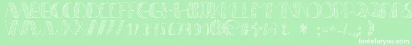 LР±neas2 Font – White Fonts on Green Background